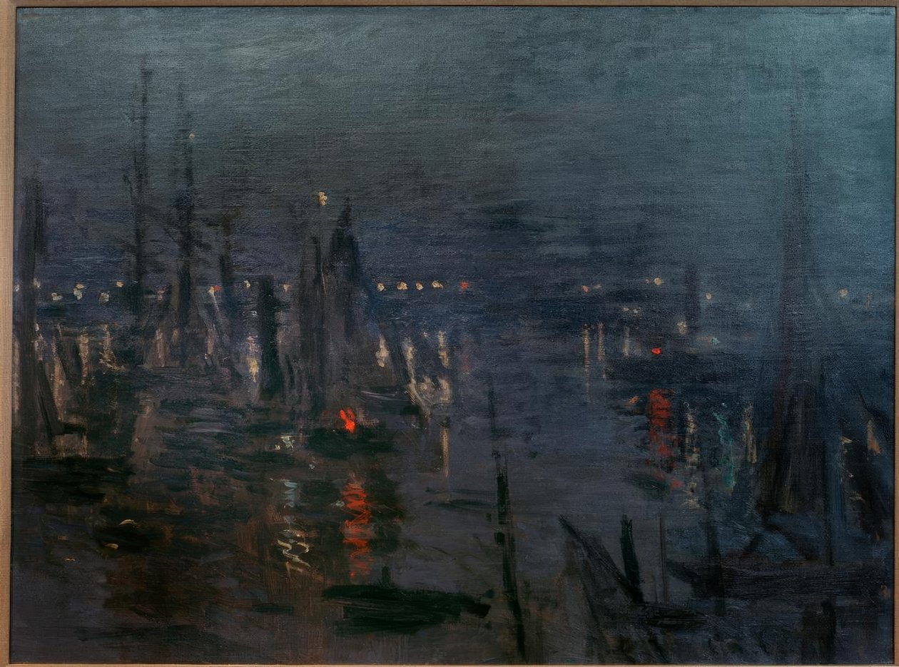 Le Havre Limanı, Gece Etkisi (Der Hafen von Le Havre bei by Claude Monet