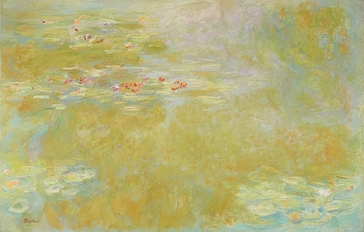 Le bassin aux nymphéas (Nilüfer Göleti). 1916 civarında by Claude Monet