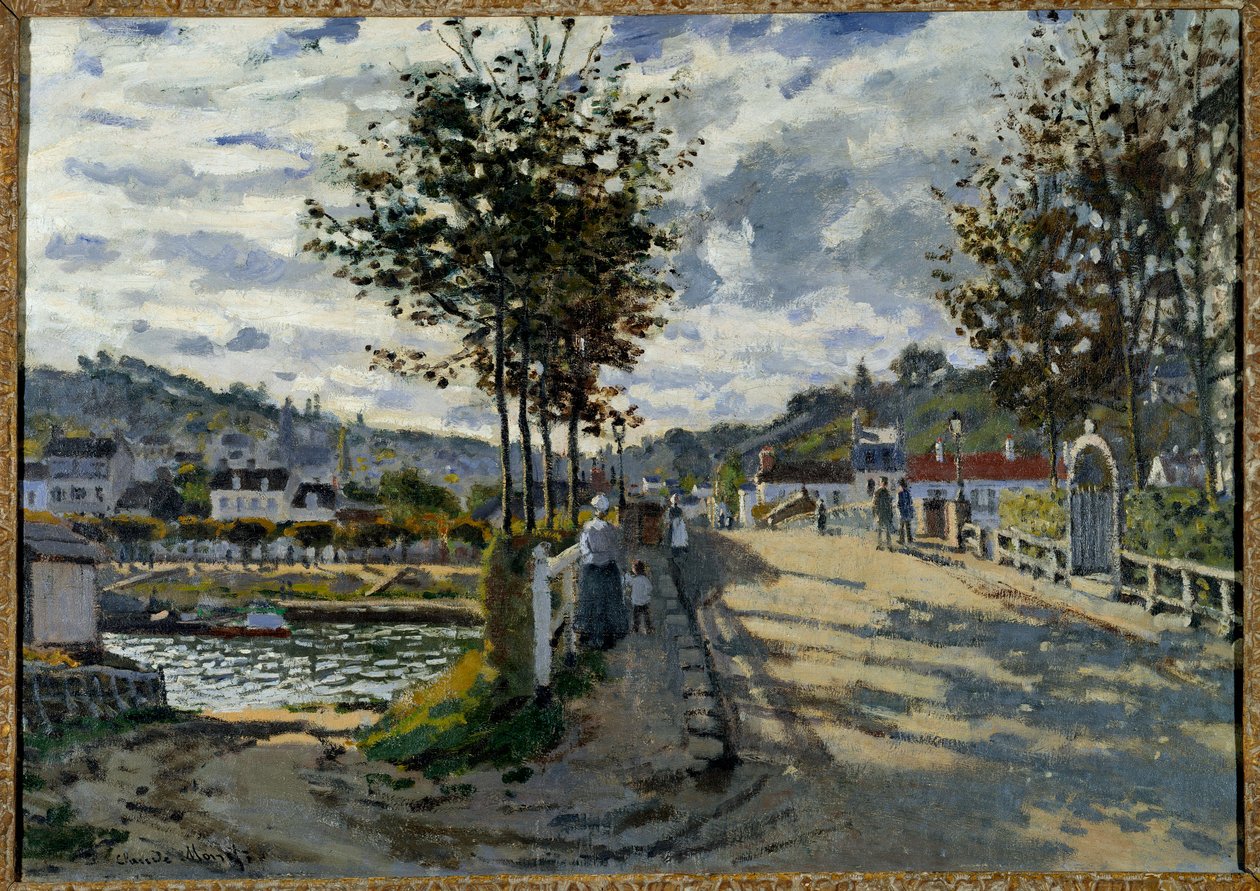 Le pont de Bougival, Claude Monet (1840-1926) 1869 Güneş. 0,63x0,91 m Manchester. Sanat Galerisi by Claude Monet