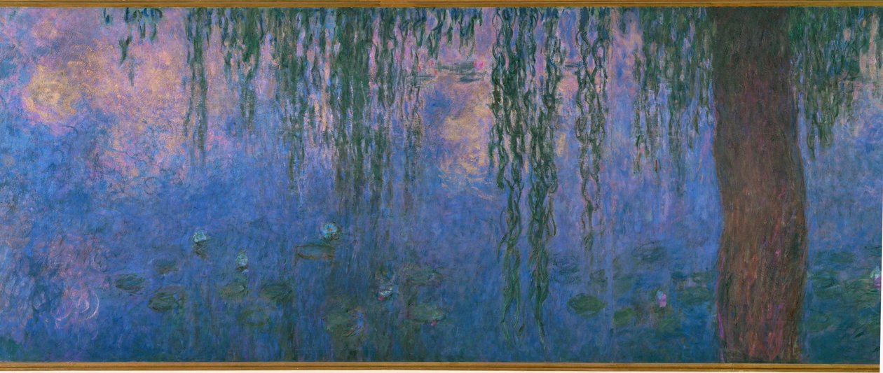 Les Nympheas, les Saules (tuval üzerine yağlıboya) by Claude Monet