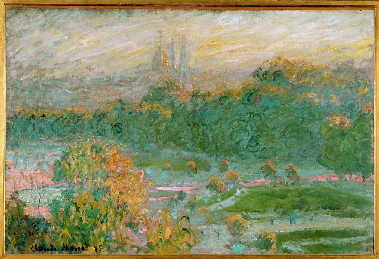 Les Tuileries (tuval üzerine yağlıboya) by Claude Monet