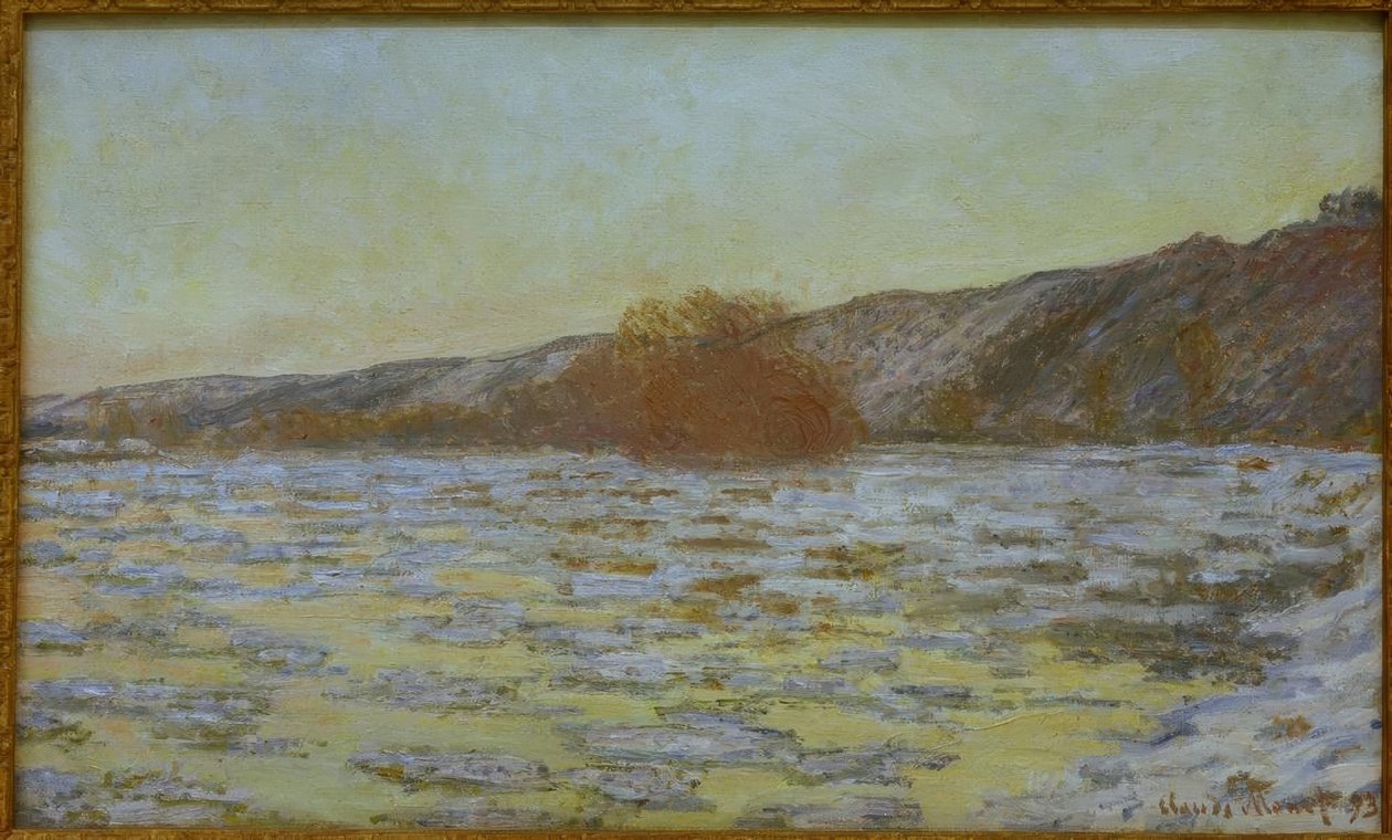 Buz sarkıtları, alacakaranlık etkisi by Claude Monet