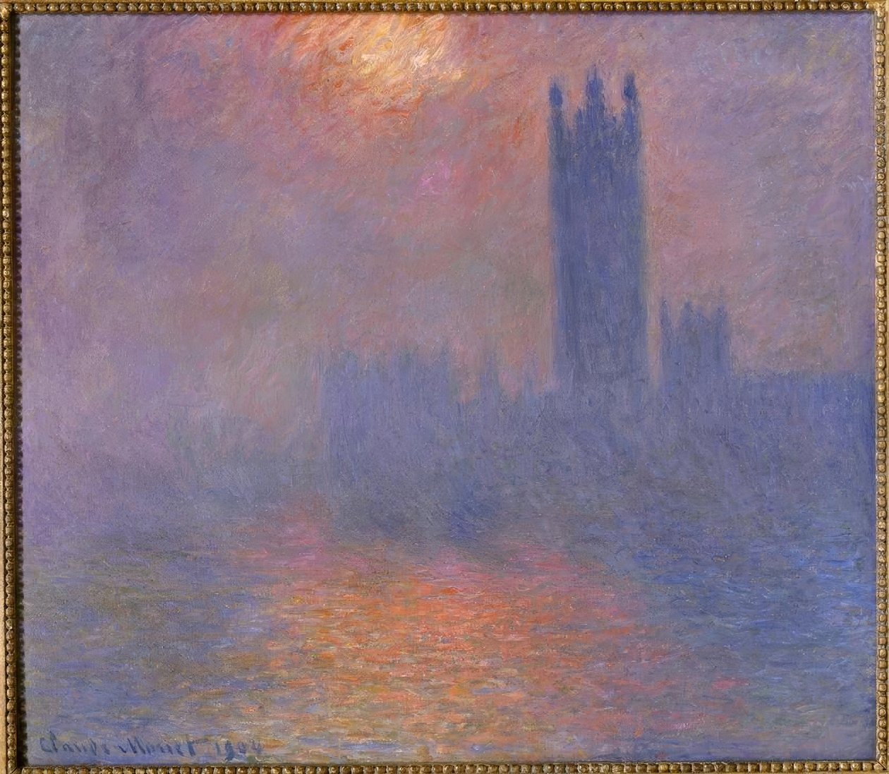 Londra, Parlamento, Güneşin Sisteki Deliği by Claude Monet