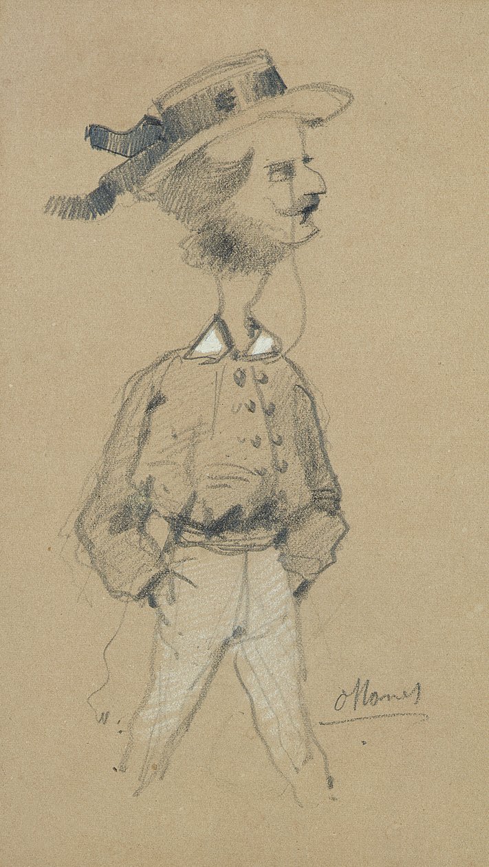 Kayıkçı Şapkalı Adam, 1857 by Claude Monet