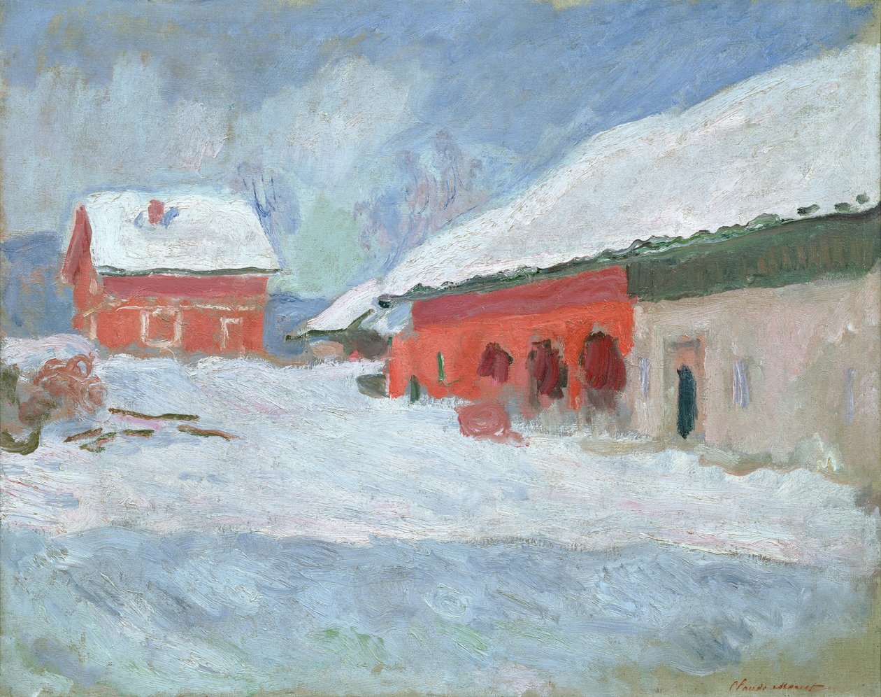 Norveç, Bjornegaard'daki Kızıl Evler, 1895 by Claude Monet