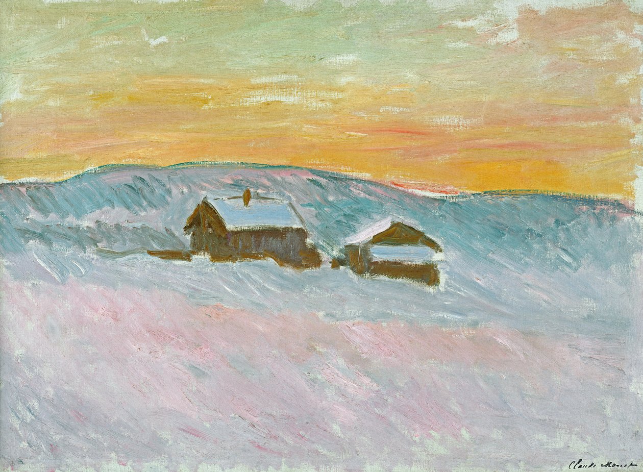 Norveç Manzarası, Mavi Evler, 1895 by Claude Monet