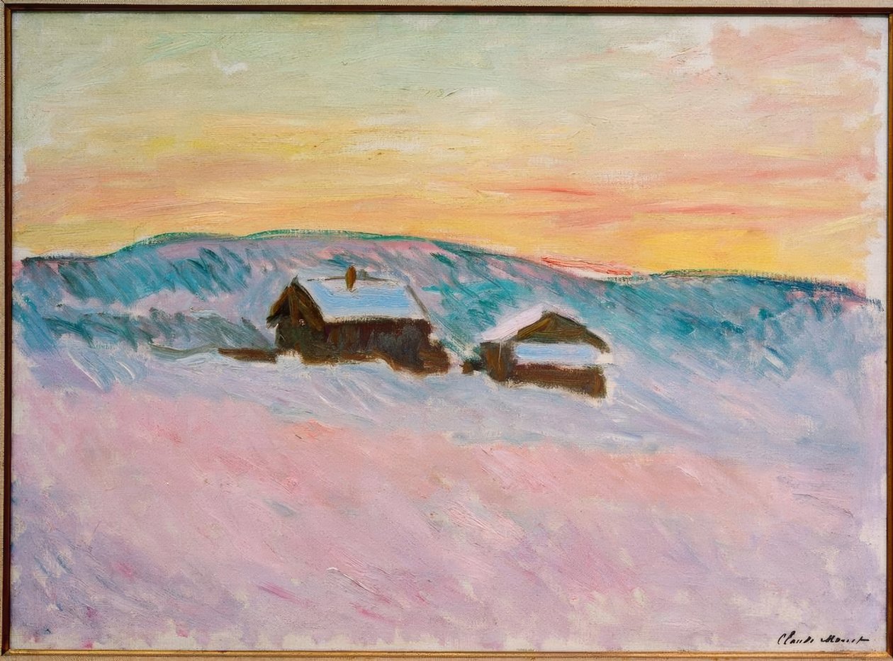 Norveç manzarası, Mavi evler by Claude Monet