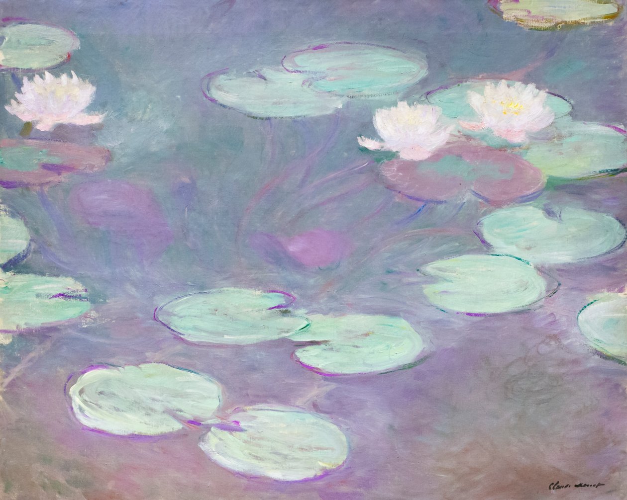 Pembe nilüferler, Claude Monet by Claude Monet