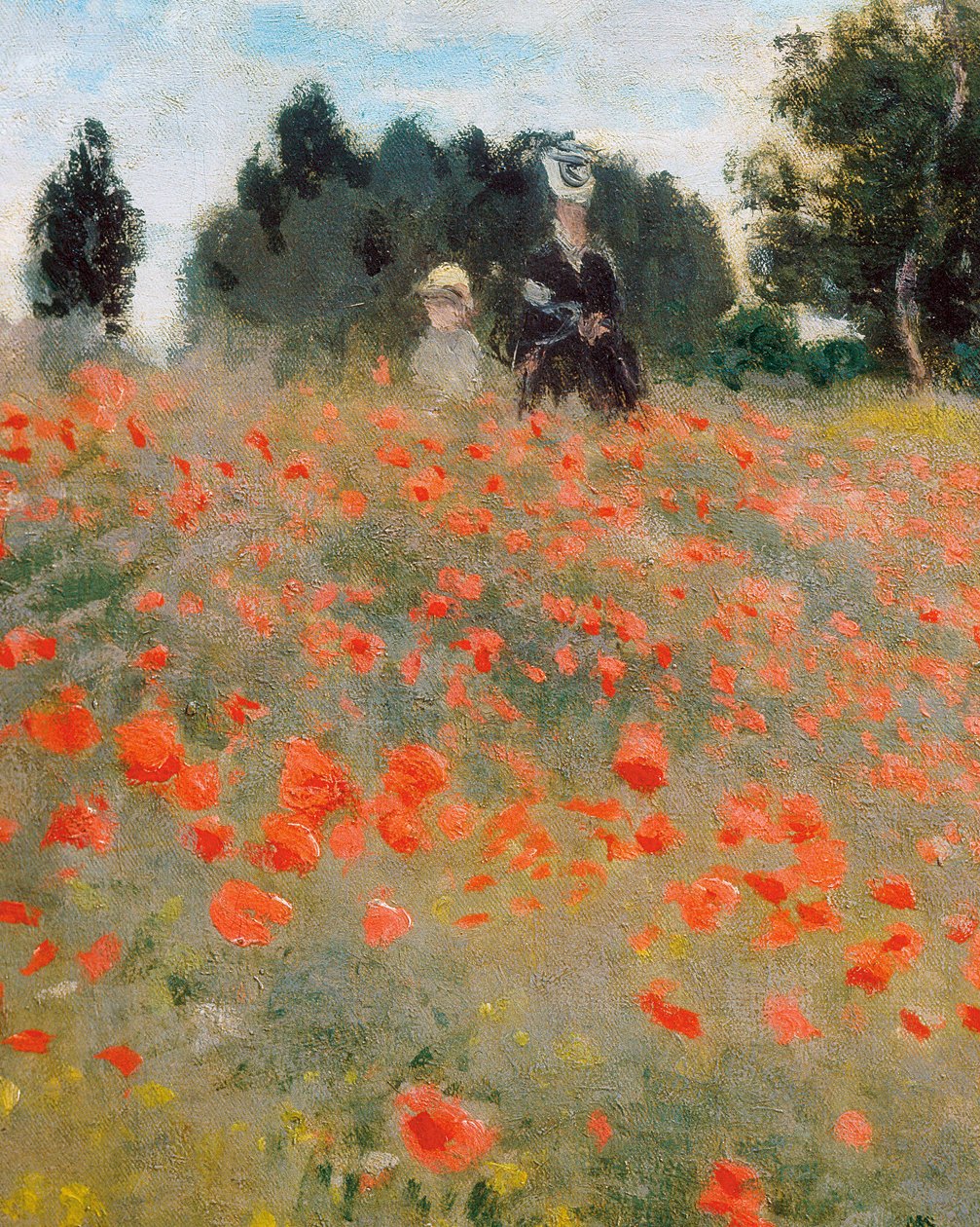 Haşhaşlar, Argenteuil çevresi (detay). Claude Monet