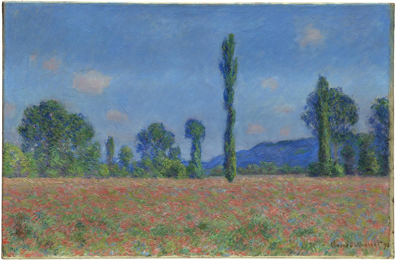 Haşhaş Tarlası, Giverny, 1890-91 by Claude Monet