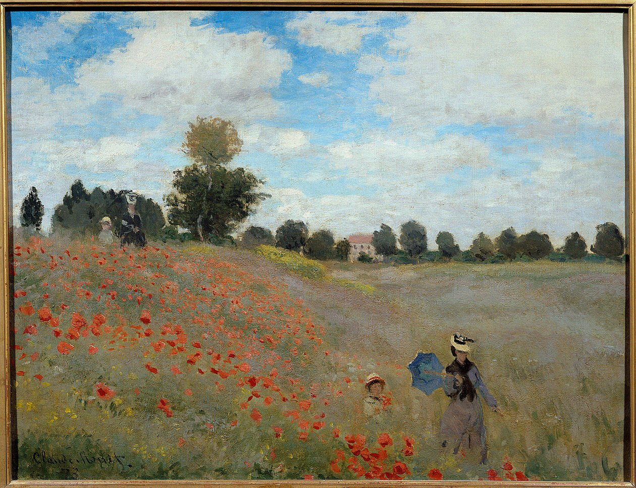 Argenteuil yakınlarındaki haşhaş tarlaları by Claude Monet