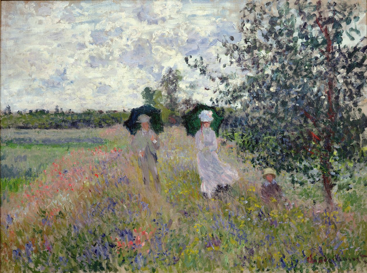 Argenteuil yakınlarındaki gezinti yolu by Claude Monet
