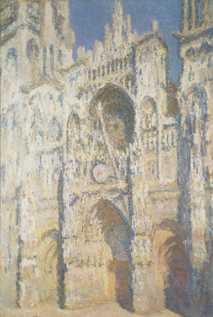 Tam Gün Işığında Rouen Katedrali: Mavi ve Altındaki Uyum, 1894 by Claude Monet