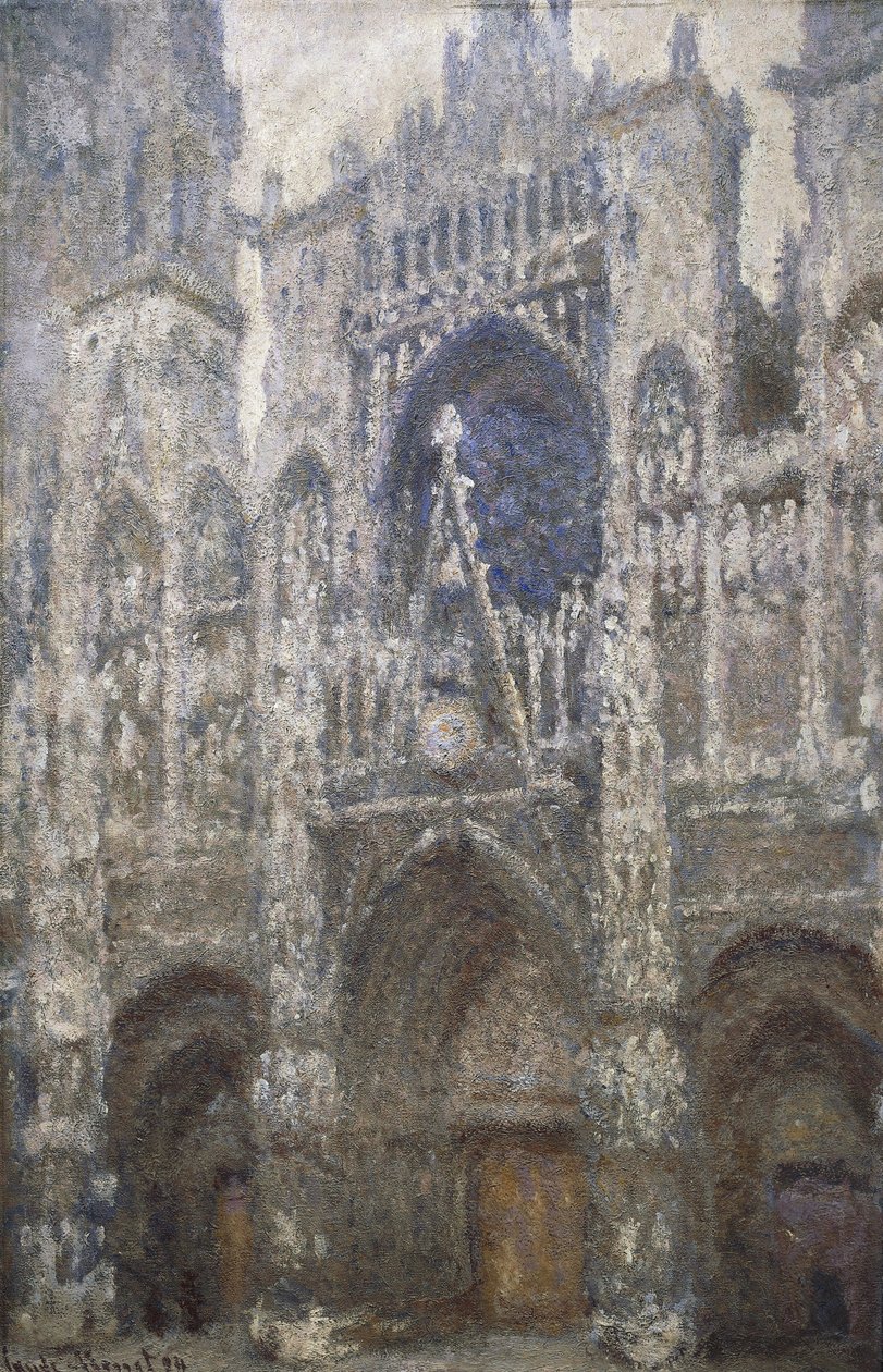 Rouen Katedrali, batı portalı, Harmony in Grey, 1894 by Claude Monet