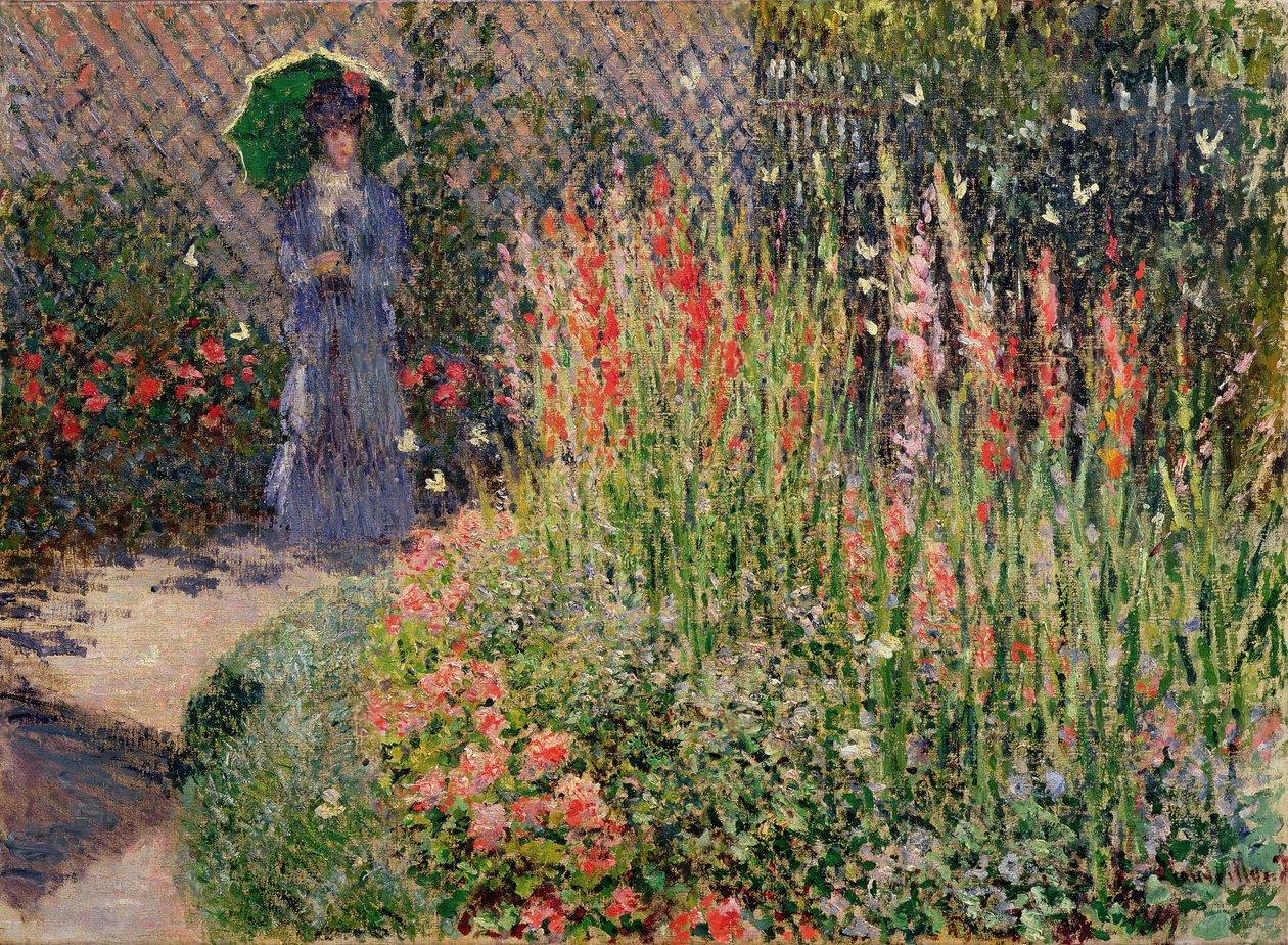 Yuvarlak Çiçek tarhı, 1876 by Claude Monet