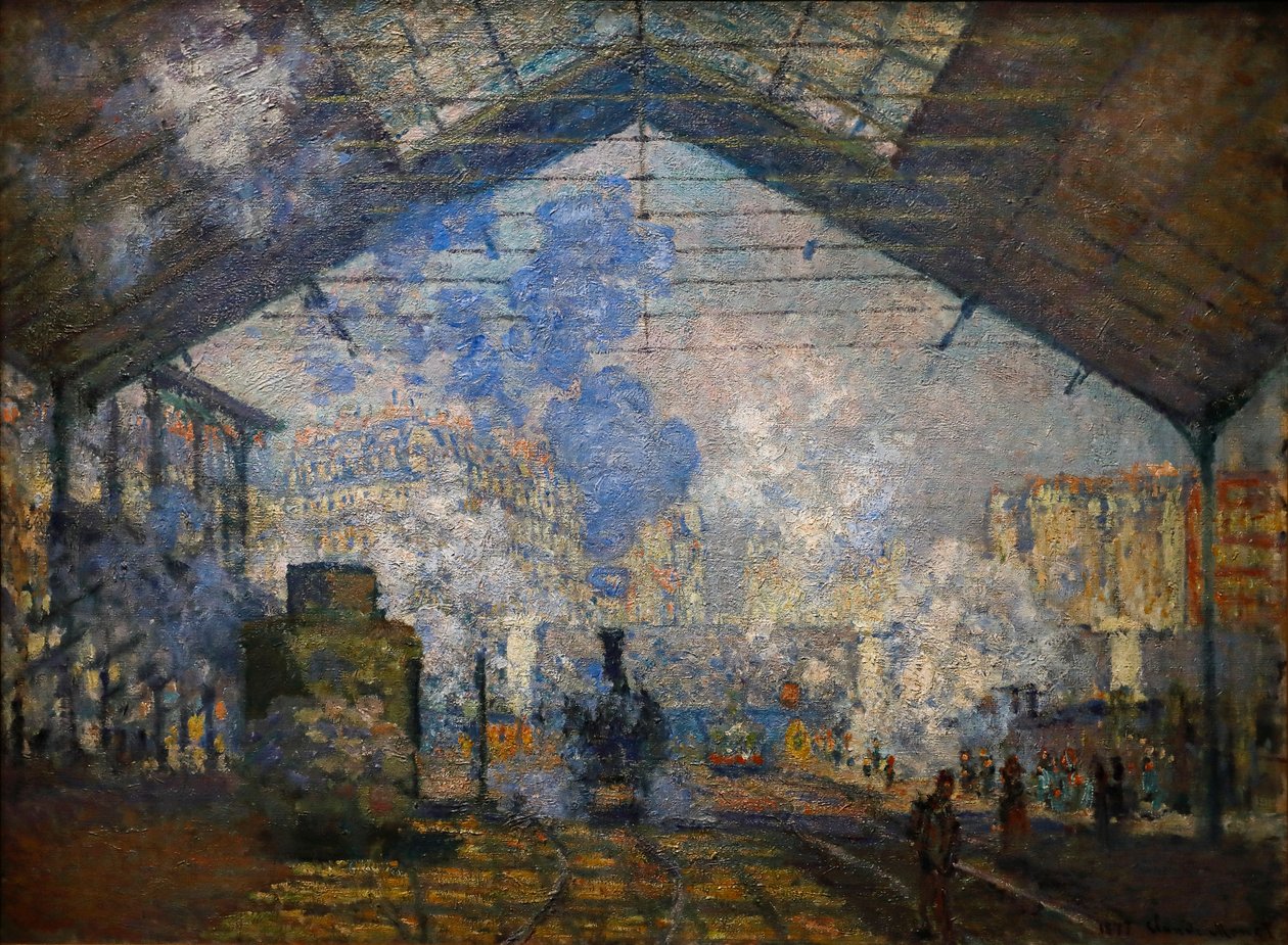 Saint-Lazare istasyonu by Claude Monet