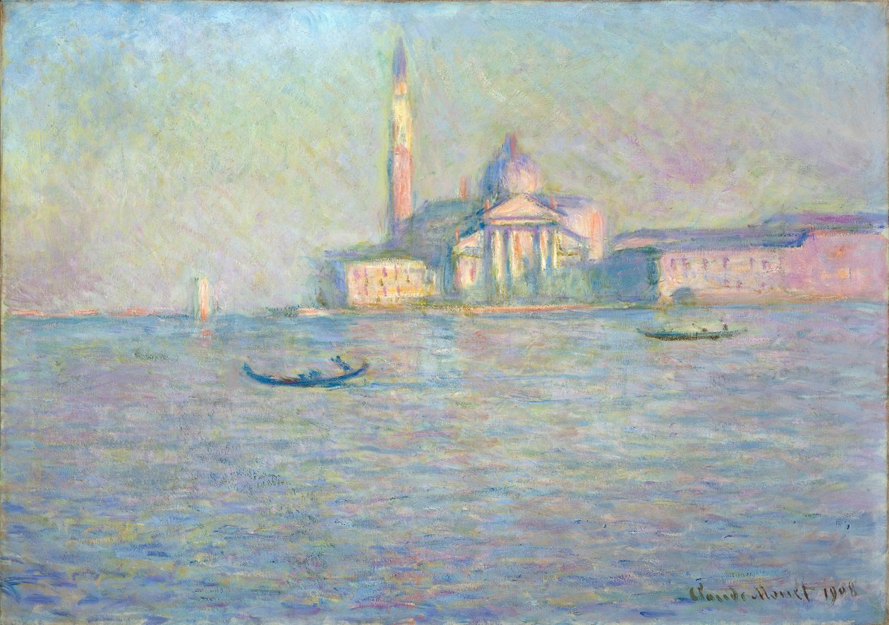 Saint George Major (Venedik, İtalya) (San Giorgio Maggiore Kilisesi, Venedik) - Claude Monet (1840-1926), tuval üzerine yağlı boya by Claude Monet