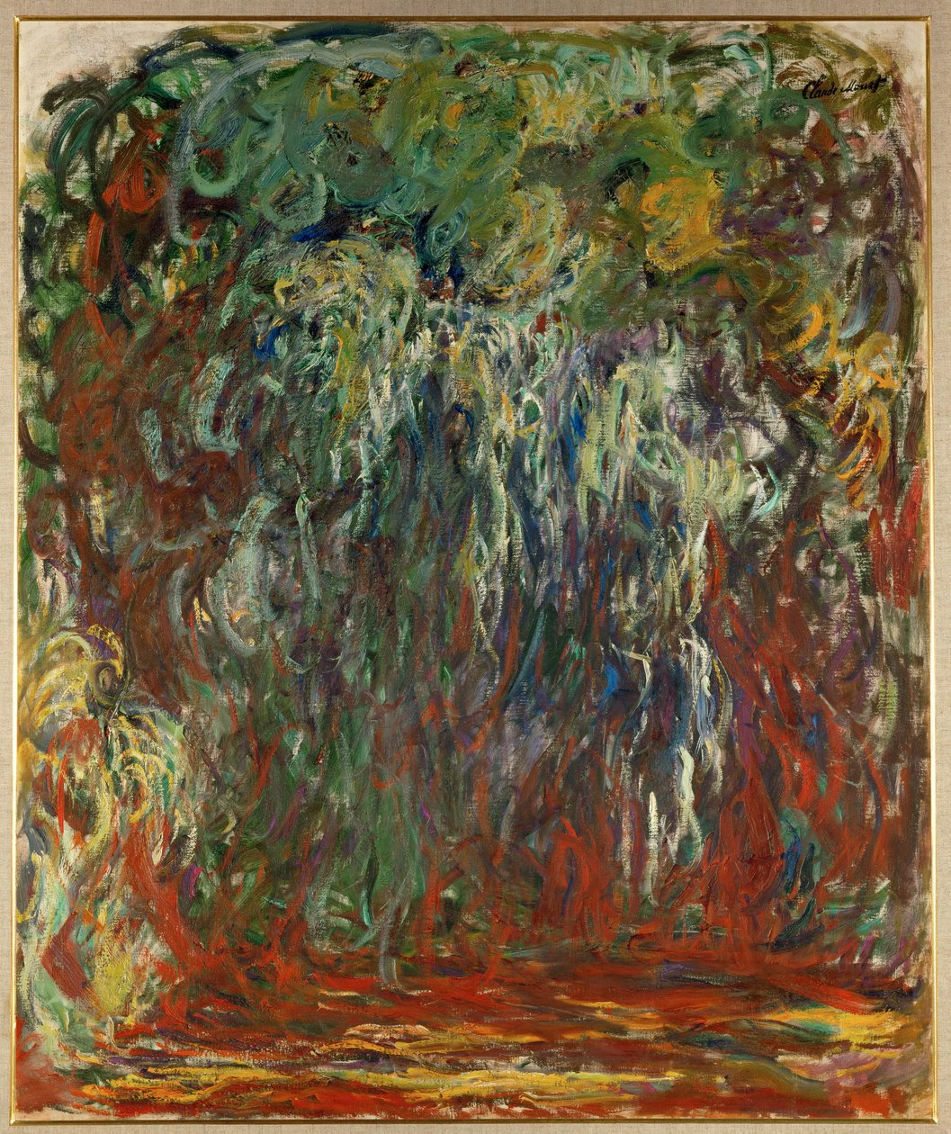 Ağlayan söğüt, Giverny (tuval üzerine yağlıboya) by Claude Monet