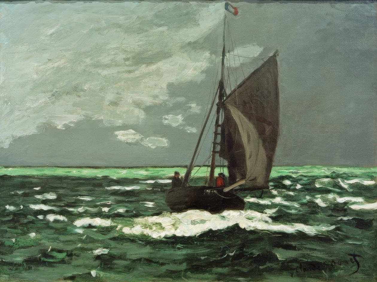 deniz manzarası: fırtına by Claude Monet