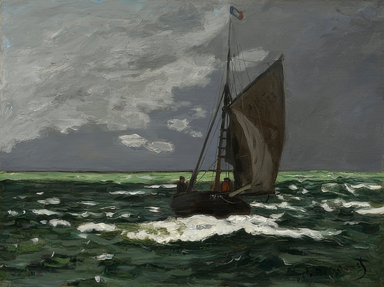 Deniz manzarası, fırtına. 1866 by Claude Monet