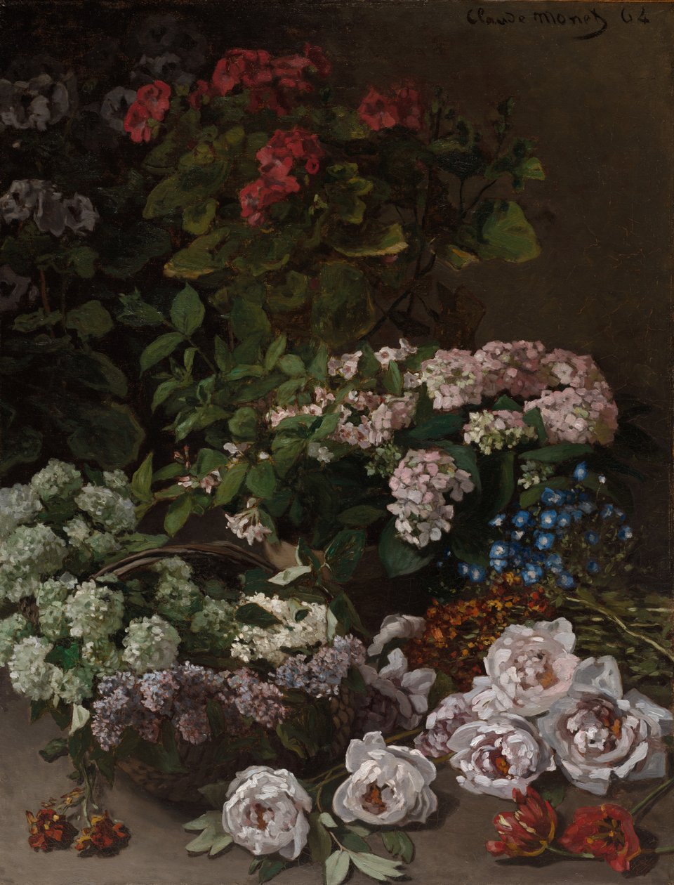 Bahar Çiçekleri, 1864. by Claude Monet