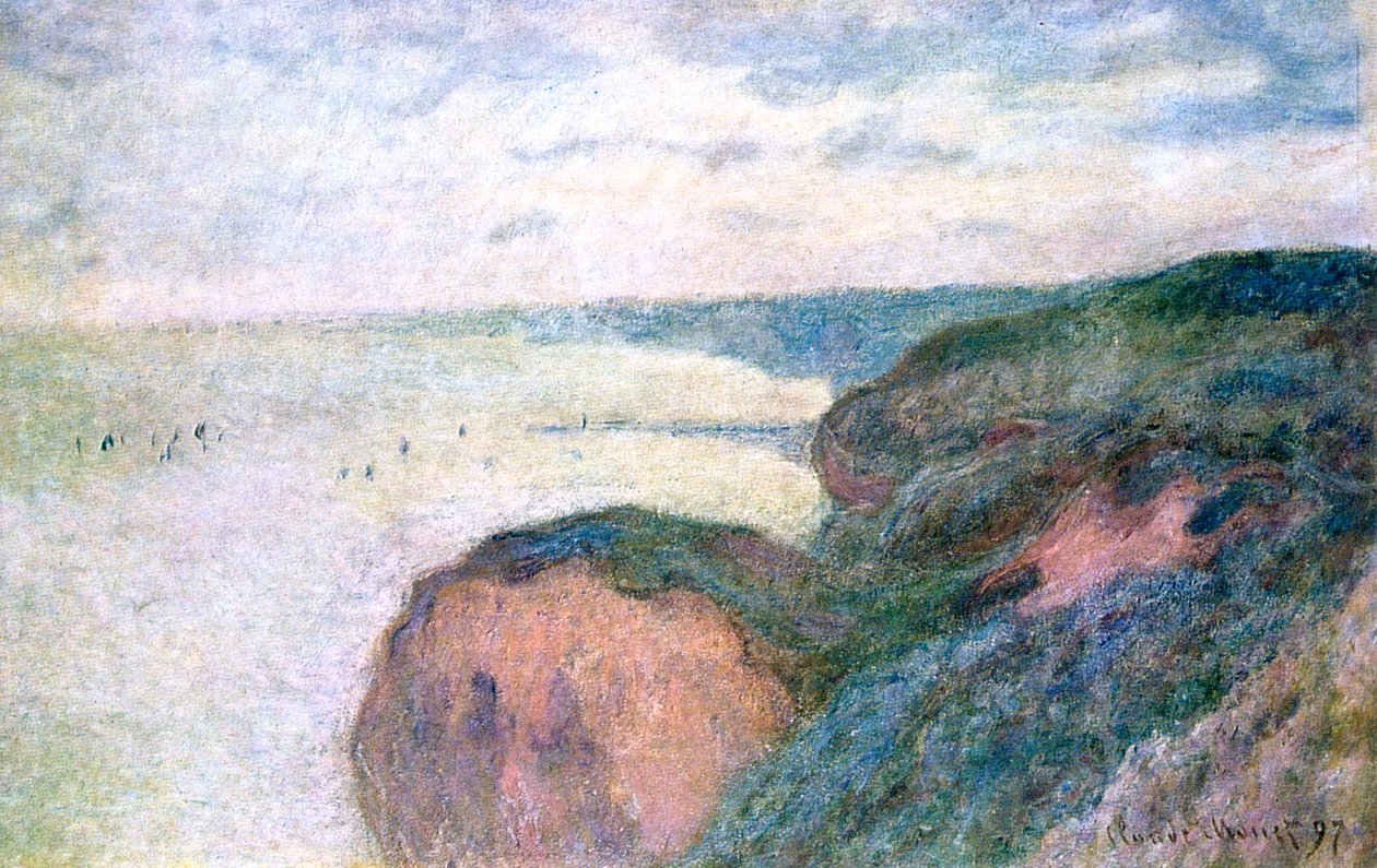 Dieppe yakınlarındaki Sarp Kayalıklar, 1897 by Claude Monet