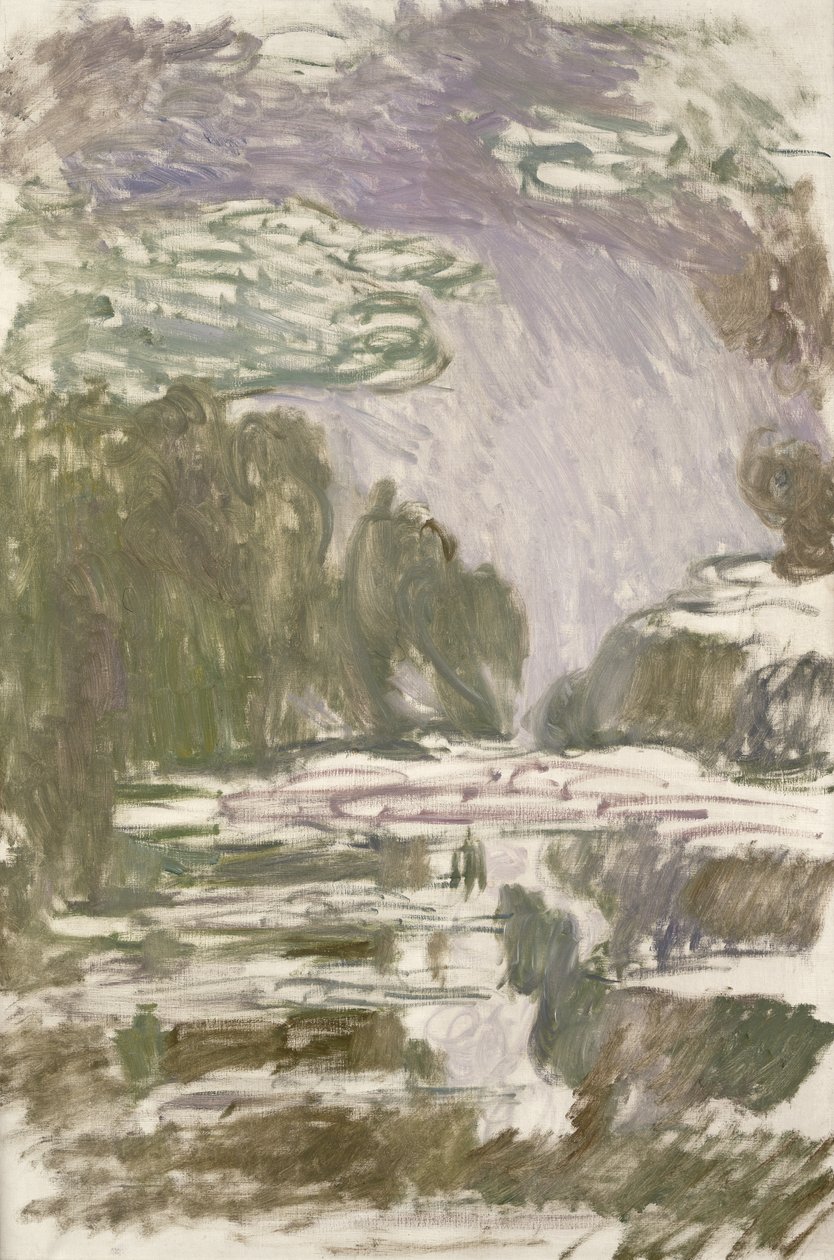 Nilüferler için Çalışma, 1907 by Claude Monet
