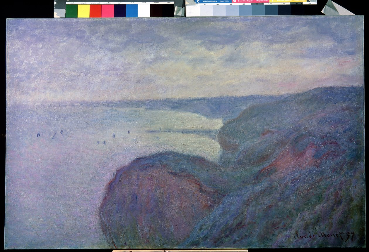 Dieppe yakınlarındaki uçurumda. Claude Monet