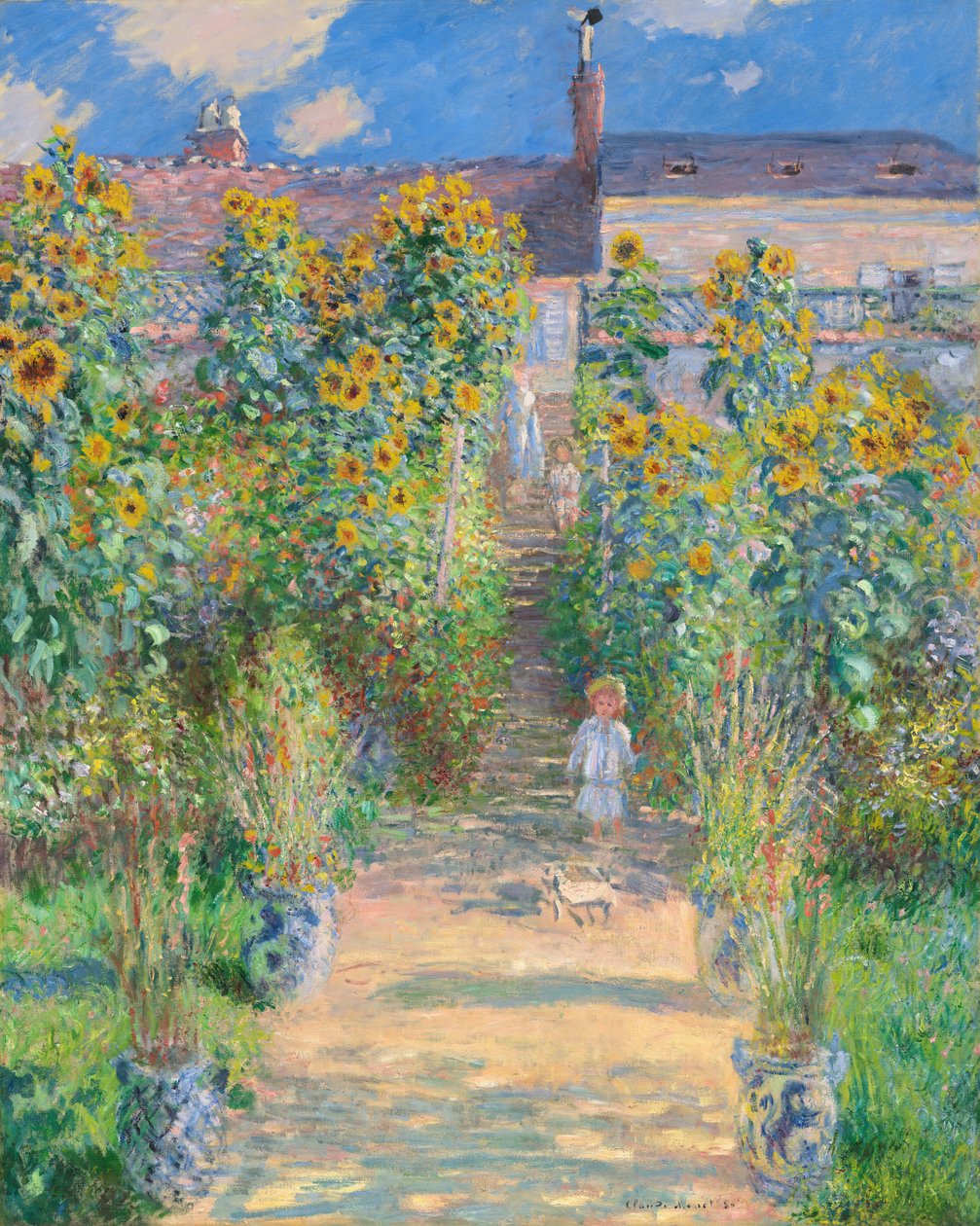 Vétheuil'deki Sanatçının Bahçesi, 1881. by Claude Monet
