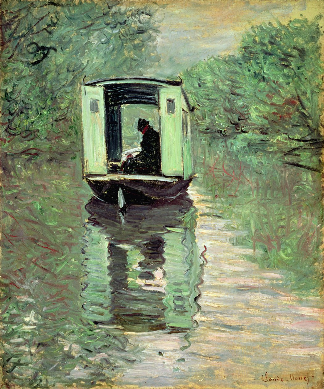 Tekne Stüdyosu, 1876 by Claude Monet