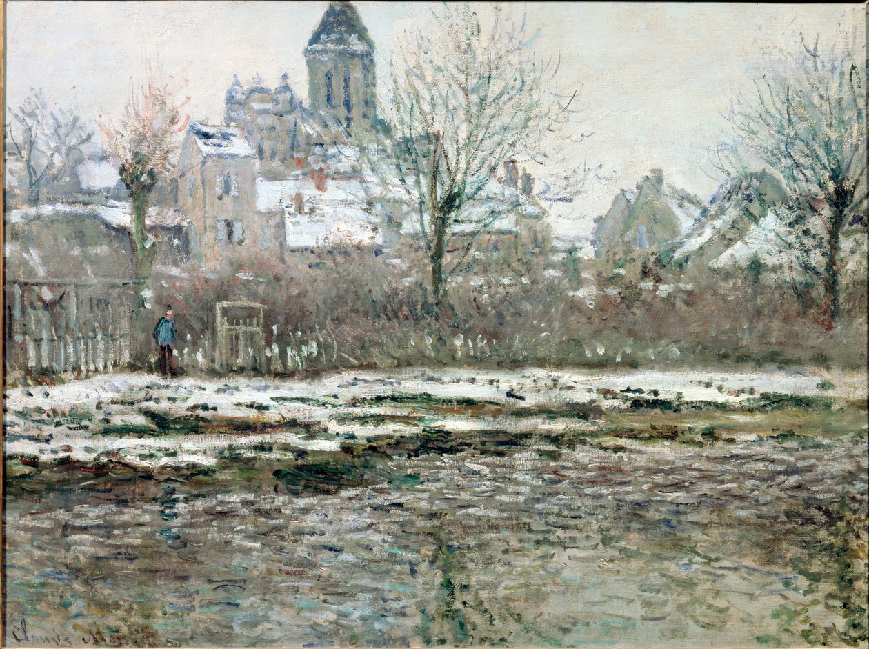 Vetheuil'deki Kilise Kar Altında by Claude Monet