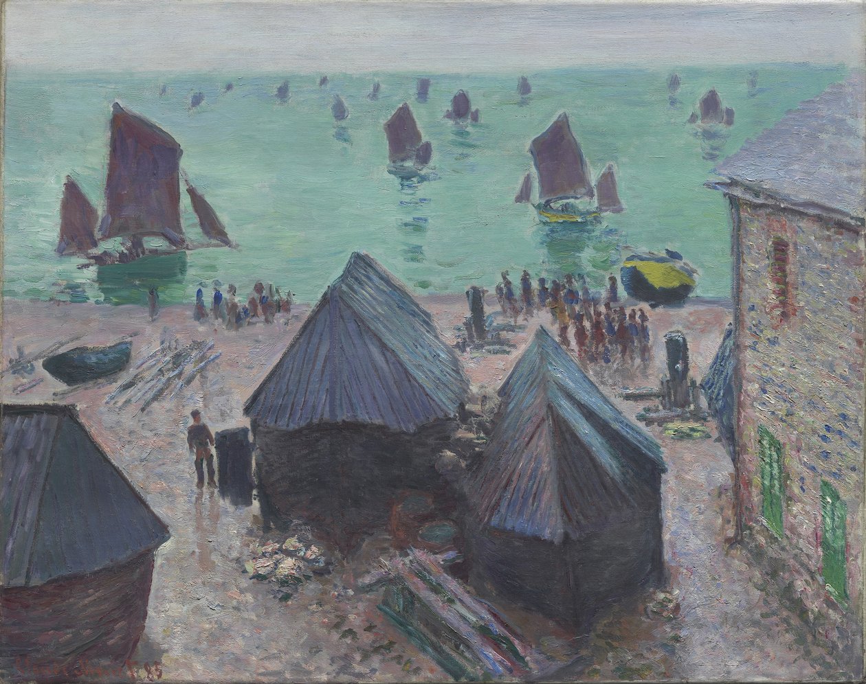 Teknelerin Ayrılışı, Etretat, 1885 by Claude Monet