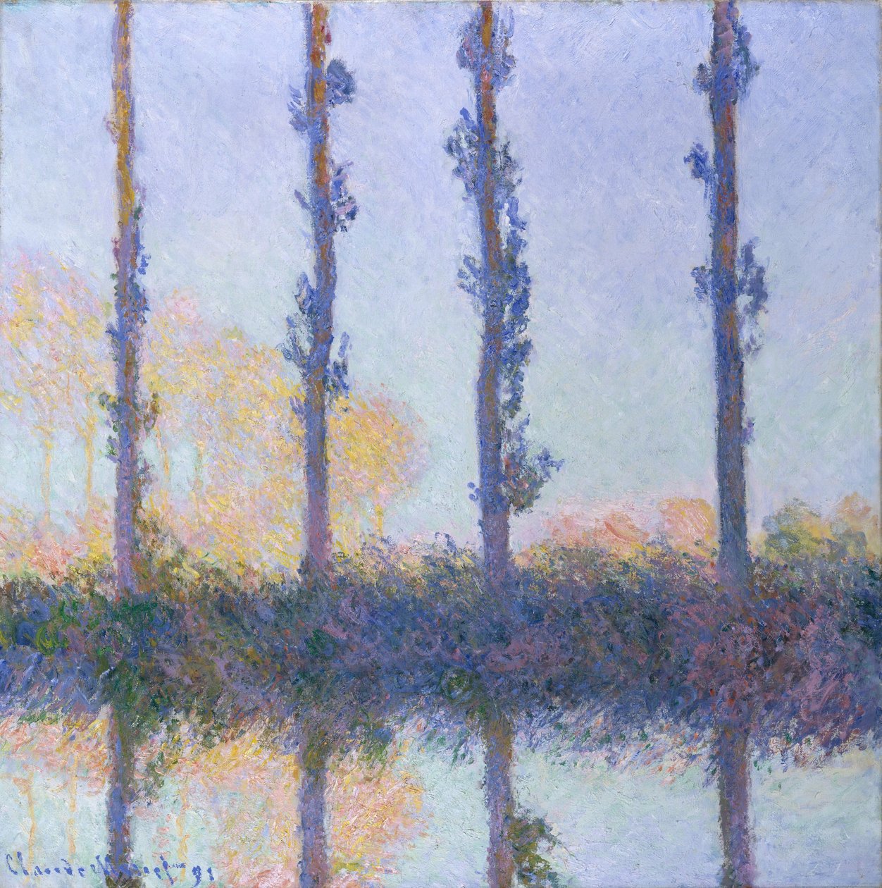 Dört Ağaç, 1891 by Claude Monet