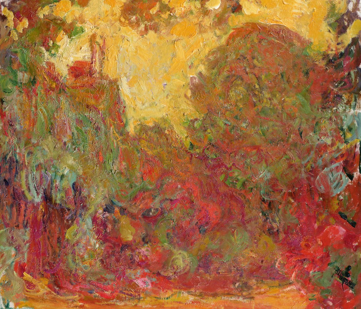 Gül Bahçesi'nden görülen ev, 1922-24 by Claude Monet