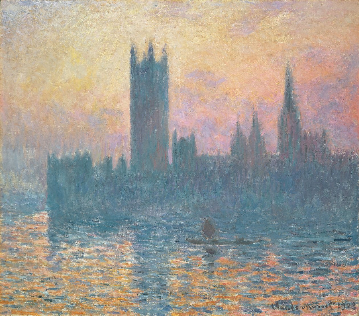 Parlamento Binaları, Gün Batımı, 1903 by Claude Monet