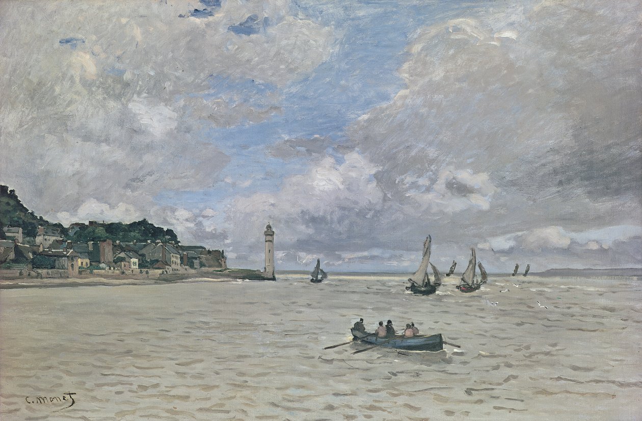 Áin Barrada, hin forna Pharpar, áin í Damaskus urki by Claude Monet