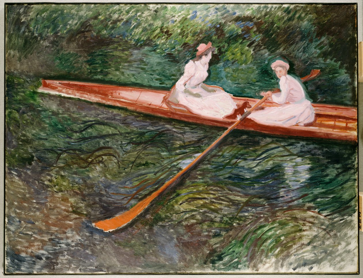 Pembe Kürekli Tekne by Claude Monet