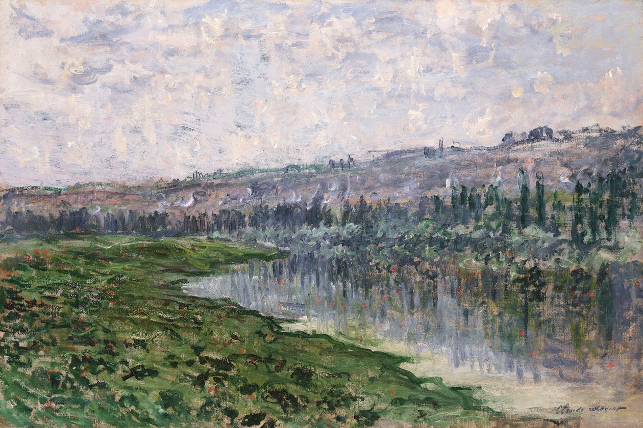 Seine ve Chantemsle Tepeleri; Seine ve Chantemsle Tepeleri, 1880 by Claude Monet