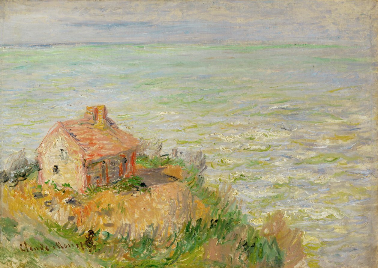 Gümrük memurlarının kulübesi, öğleden sonra (tuval üzerine yağlıboya) by Claude Monet