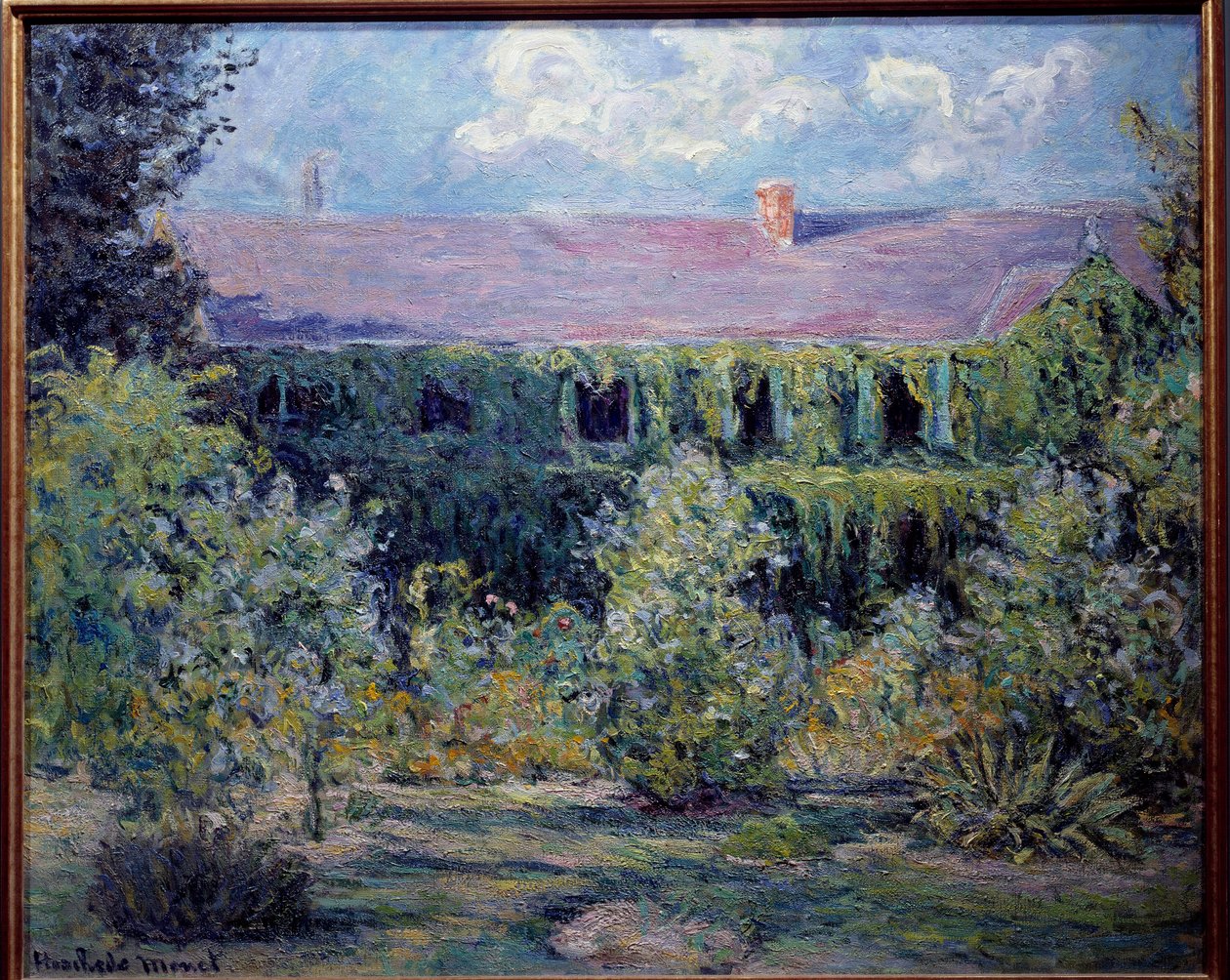 Ressam Claude Monet'nin evi, 19. yüzyıl Blanche Hosche (1865-1947) tarafından Giverny Tablosuna sahiptir. Vernon, Musee Poulain Dikkat! Bu çalışmanın kullanımı, bir üçüncü taraf yetkilendirme talebine veya ek ücretlere tabi olabilir. by Claude Monet