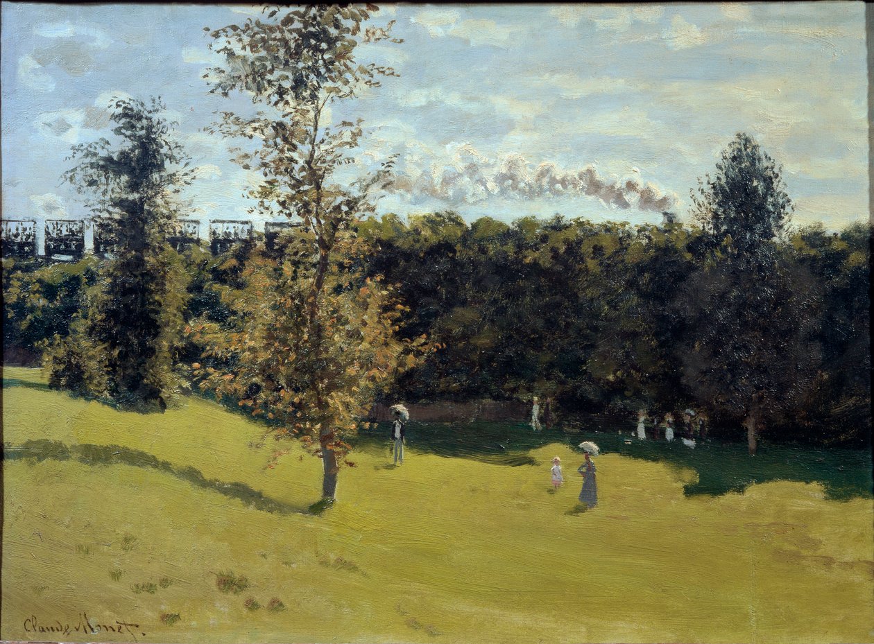 Kırsalda Tren, yaklaşık 1870 (tuval üzerine yağlı boya) by Claude Monet