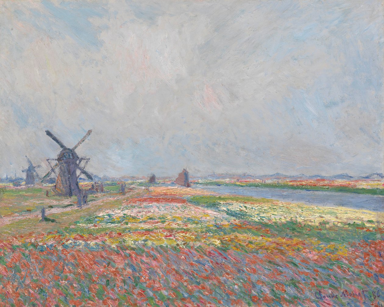 Lahey yakınlarındaki lale tarlaları. by Claude Monet