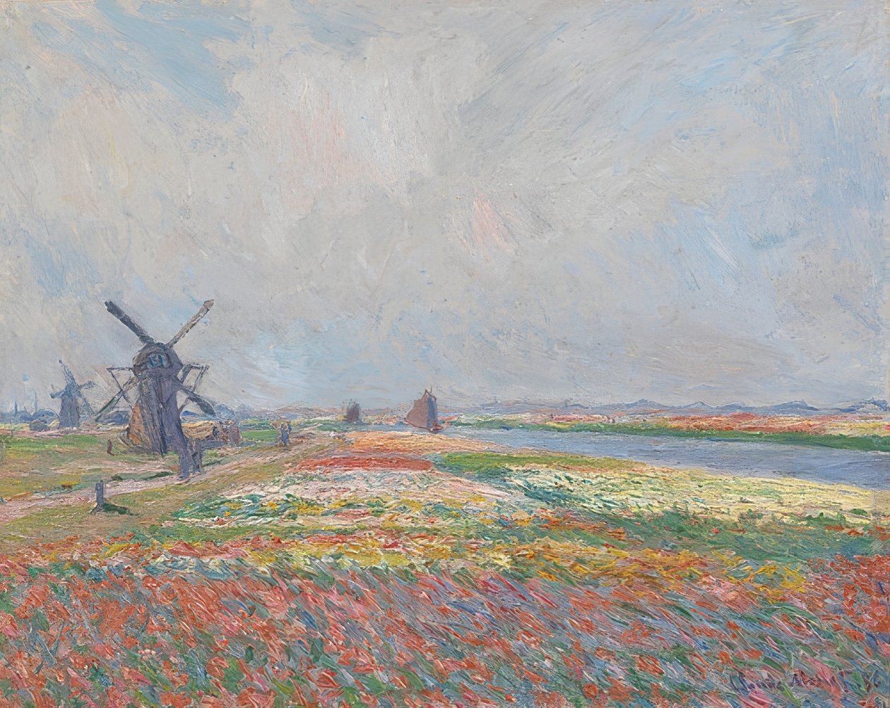 Lahey yakınlarındaki lale tarlaları. 1886 by Claude Monet