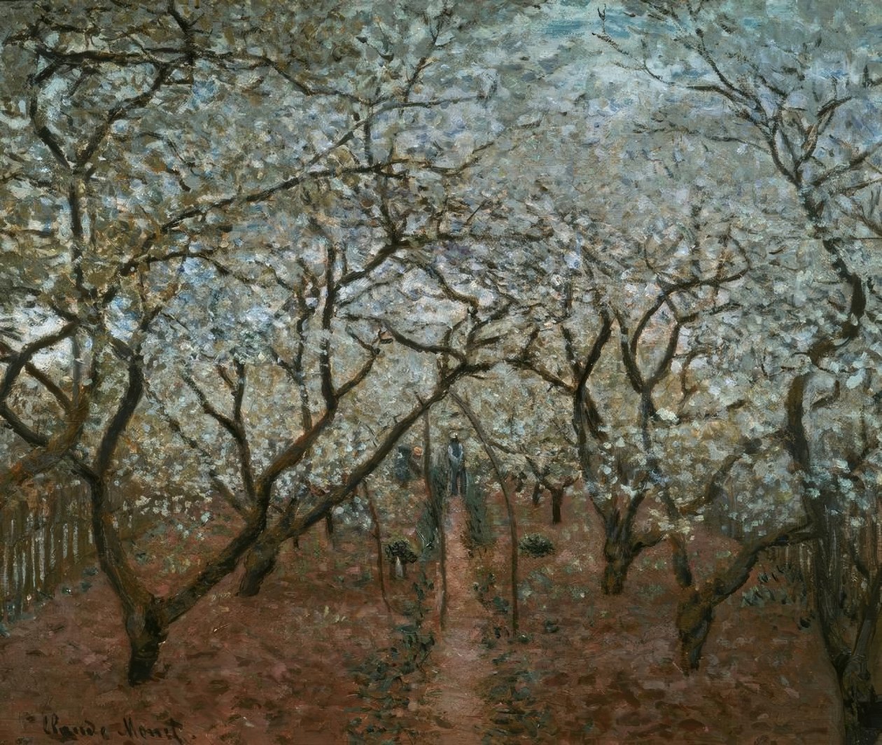 Verger en fleurs, Vétheuil by Claude Monet