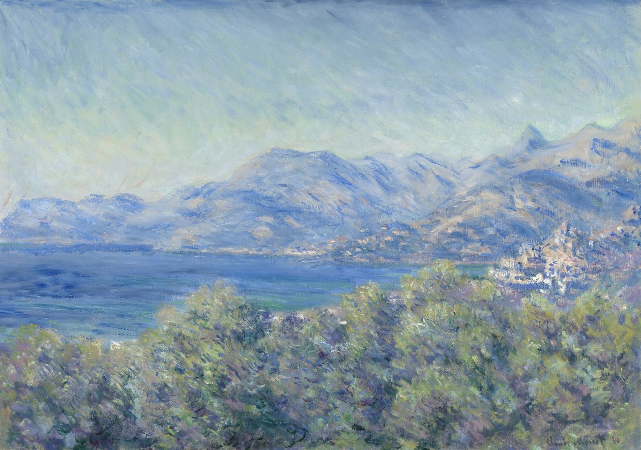 Ventimiglia'nın görünümü by Claude Monet