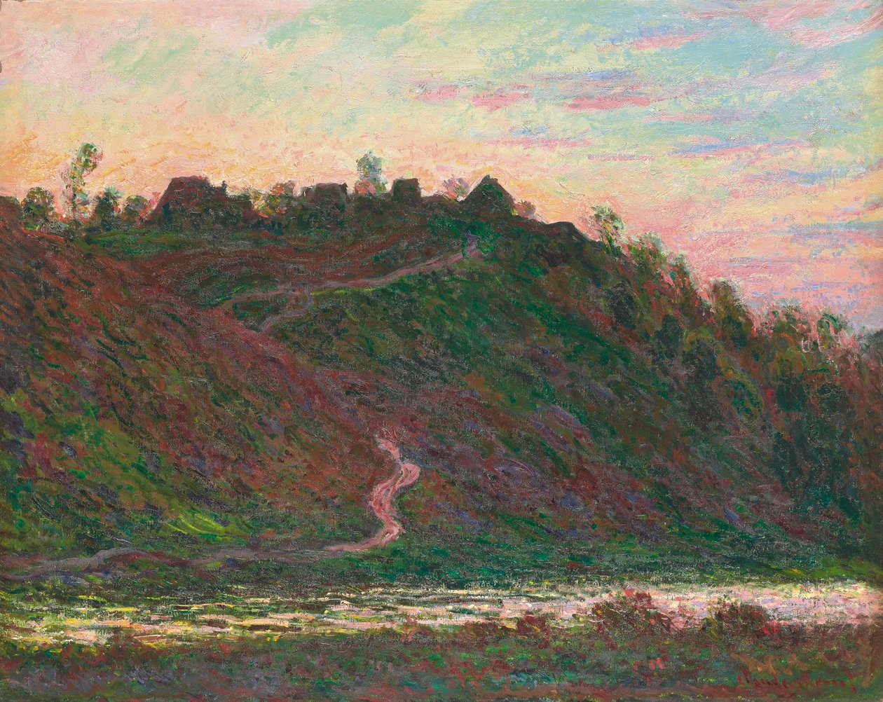La Roche-Blond Köyü: akşam etkisi, 1889 by Claude Monet
