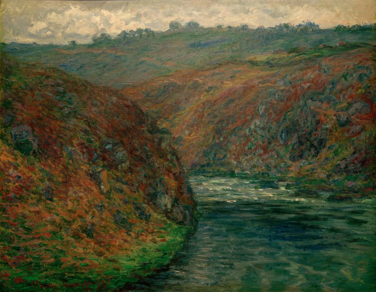 Creuse manzarası, karanlık hava by Claude Monet