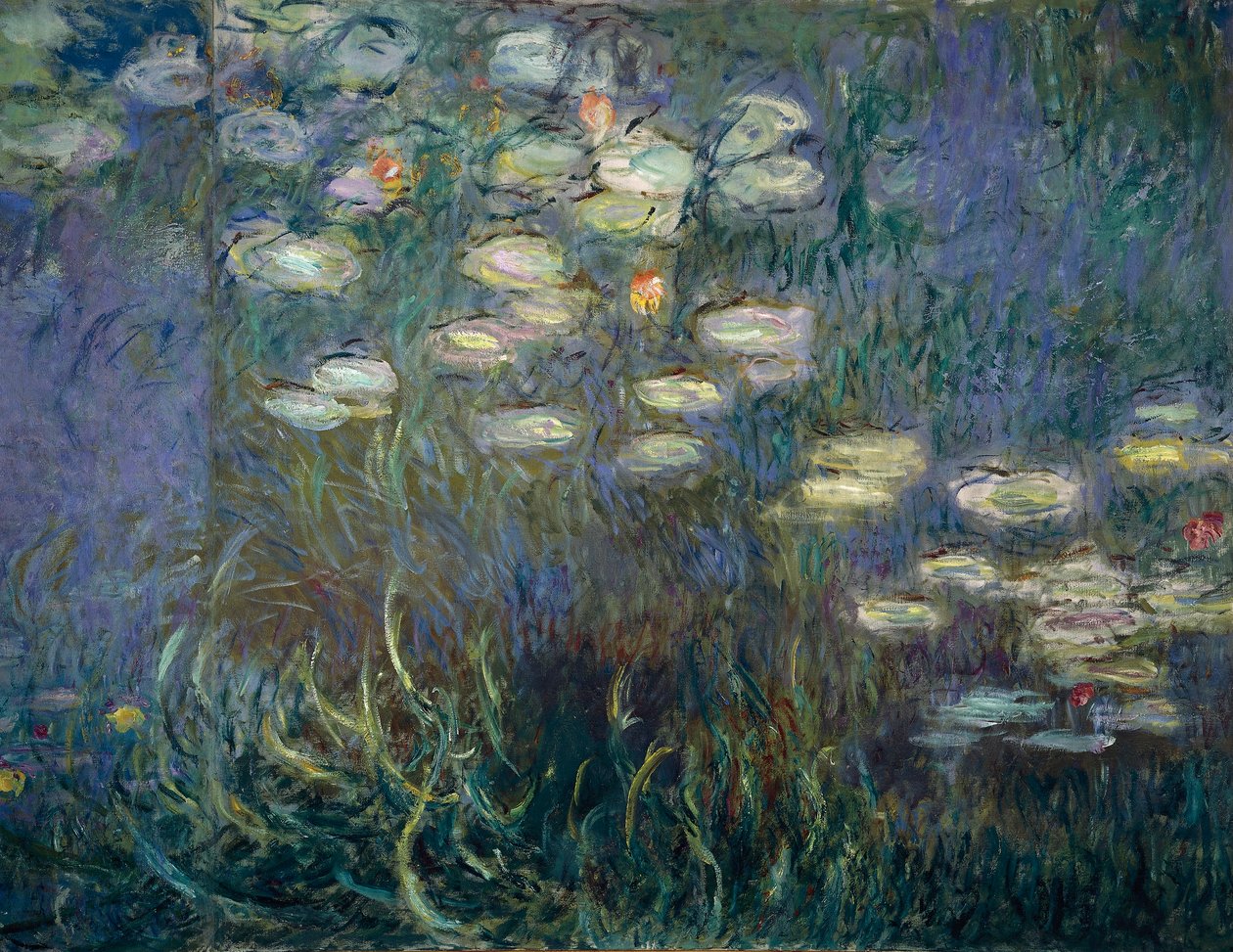 Nilüferler (detay) (tuval üzeri yağlıboya) by Claude Monet
