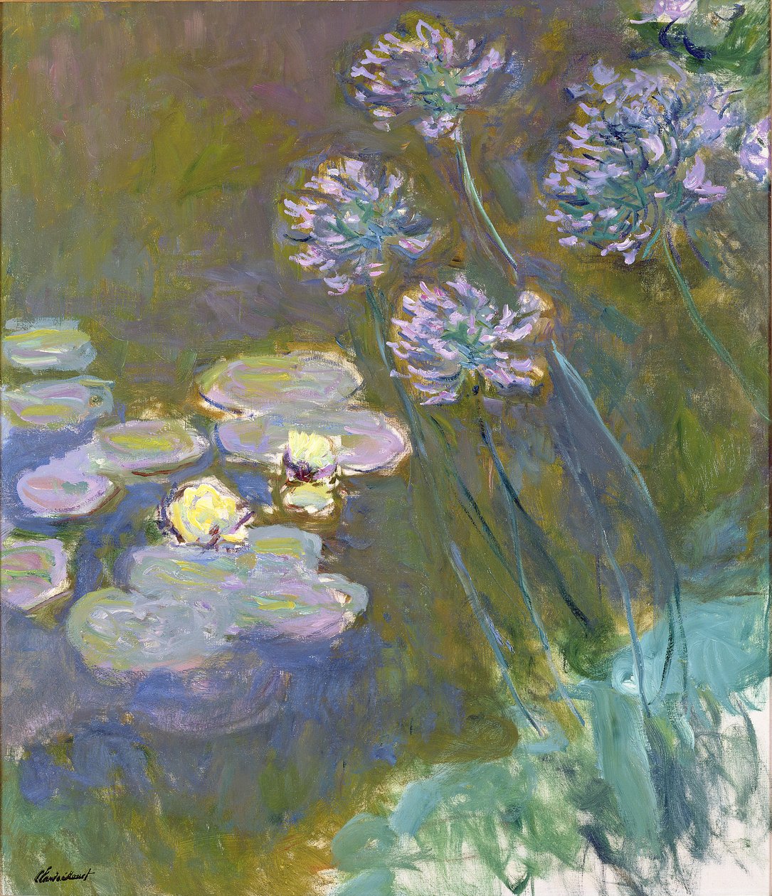 Nilüferler ve Agapanthus by Claude Monet
