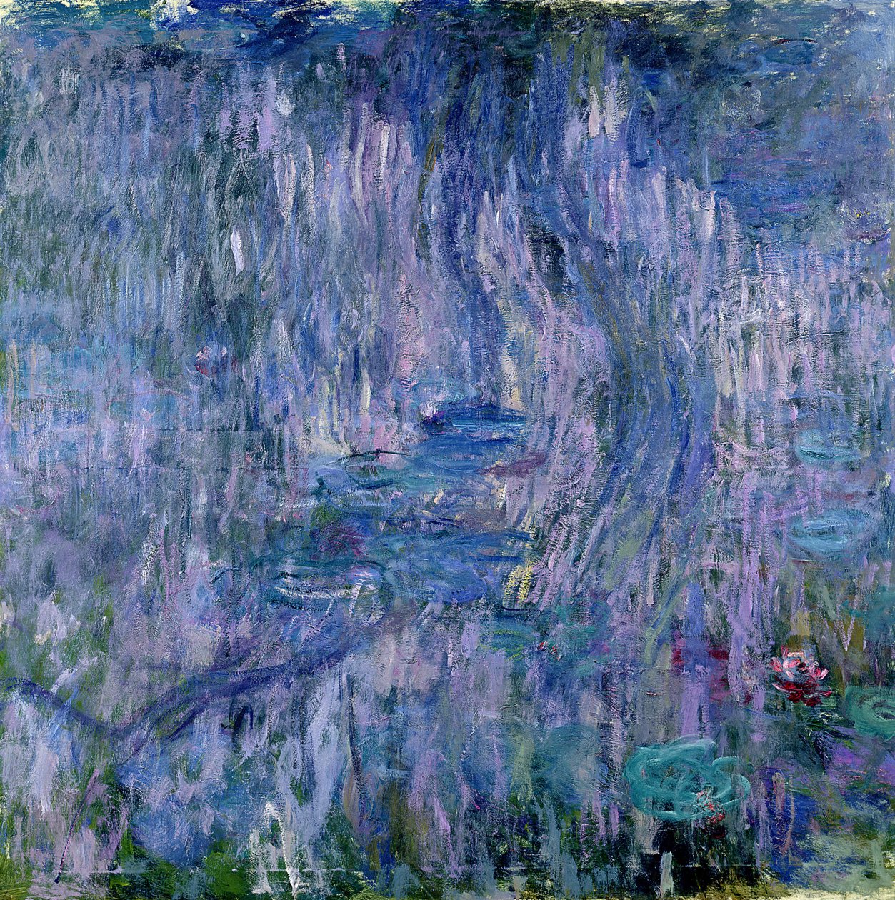 Nilüferler ve Söğüt Ağacının Yansımaları, 1916-19 (bkz. detay 414405) by Claude Monet